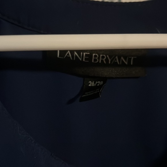 Blue long sleeve Lane Bryant. Nice blouse for a dinner date. - Picture 3 of 4